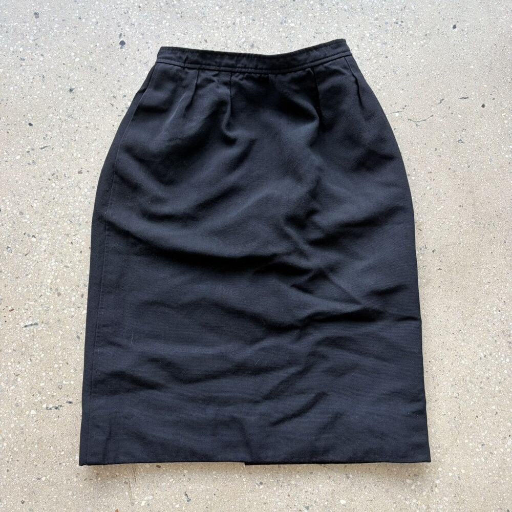 Vintage 80s Yves Saint Laurent Rive Gauche Black Skirt